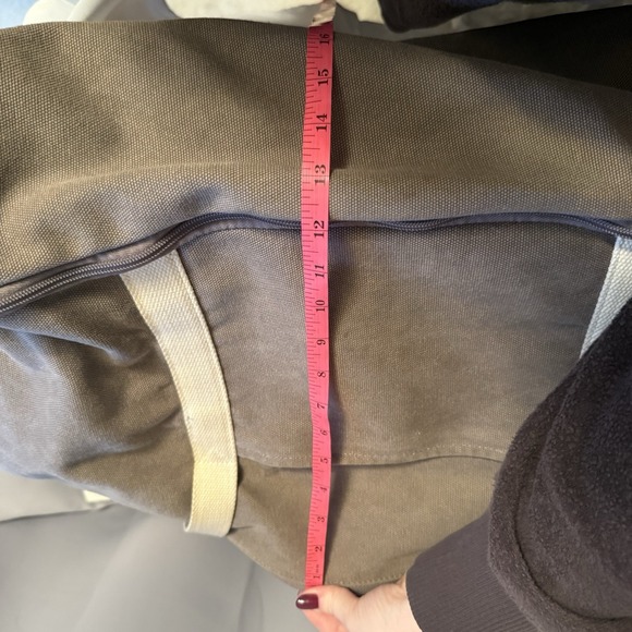 Lo & Sons Canvas Gray Zipper Travel Duffle Bag W/Shoes Compartment Weekender - Picture 12 of 16